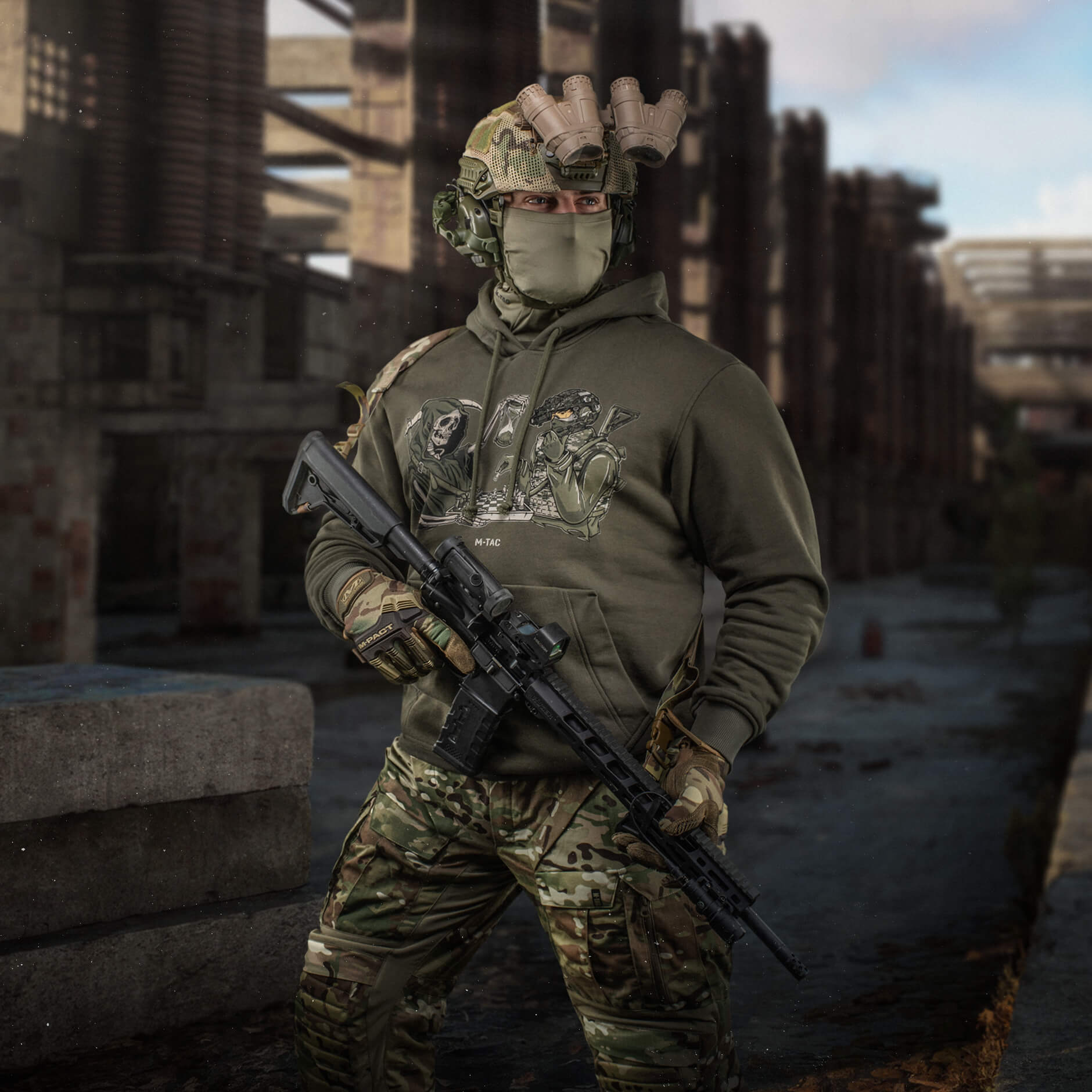 M-Tac кофта Hoodie Time Oversize Hard Ranger Green купити за